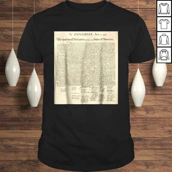 Declaration Of Independence Signatures Shirt