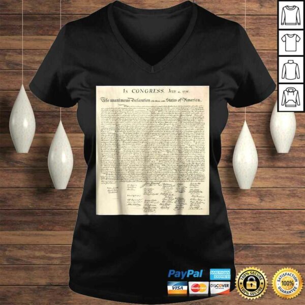 Declaration Of Independence Signatures Shirt