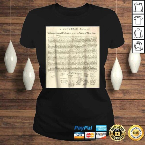 Declaration Of Independence Signatures Shirt