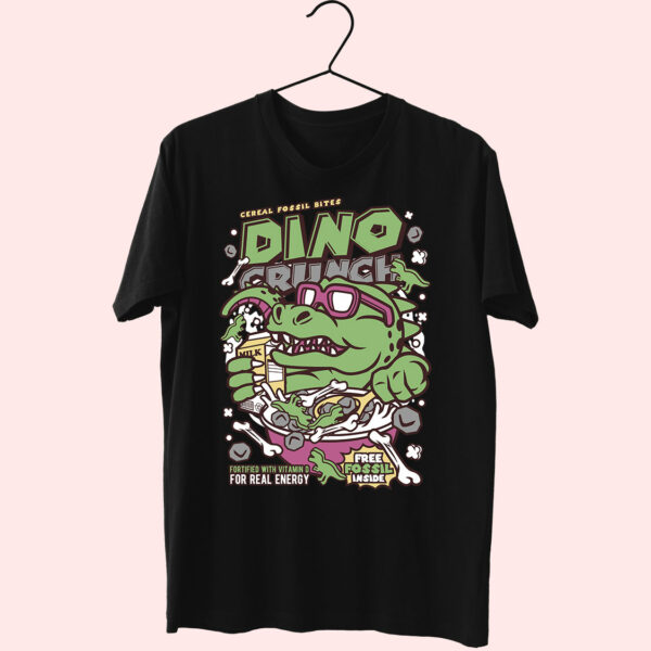 Dino Crunch Funny Graphic T Shirt