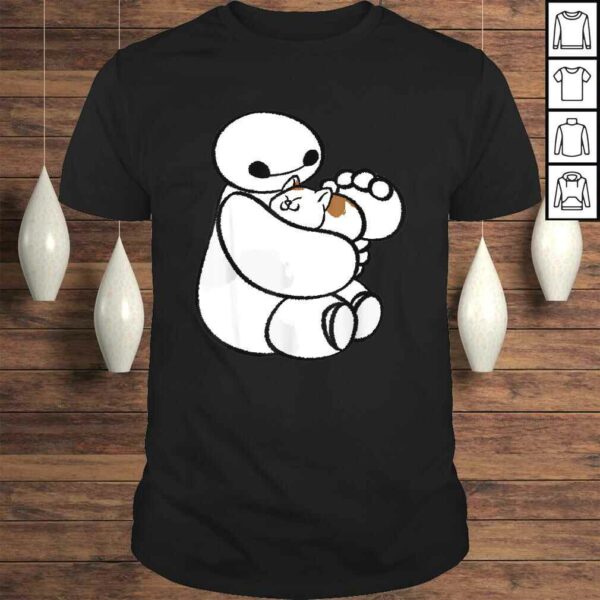 Disney Big Hero 6 Baymax Cat Cute PortraiV-Neck T-Shirt