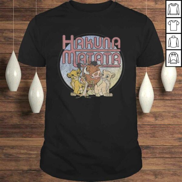 Disney Lion King Retro Hakuna Matata Simba And Friends V-Neck T-Shirt