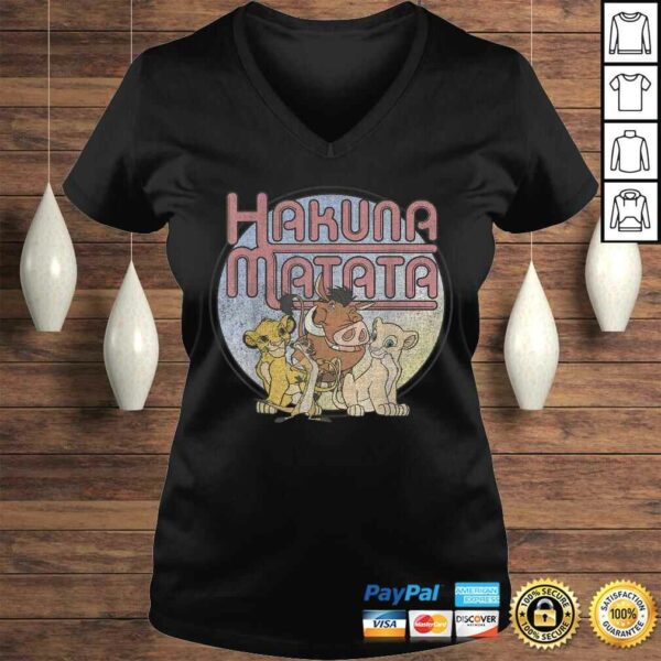 Disney Lion King Retro Hakuna Matata Simba And Friends V-Neck T-Shirt