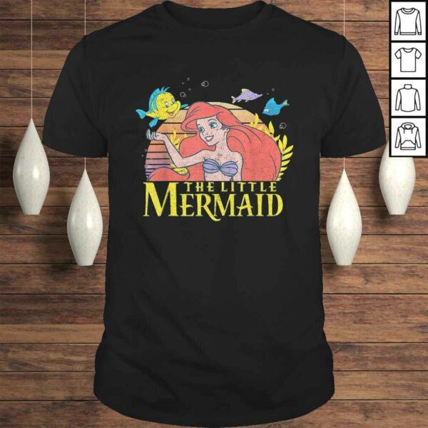 Disney Little Mermaid Ariel Flounder Logo Graphic Shirt C1 TShirt