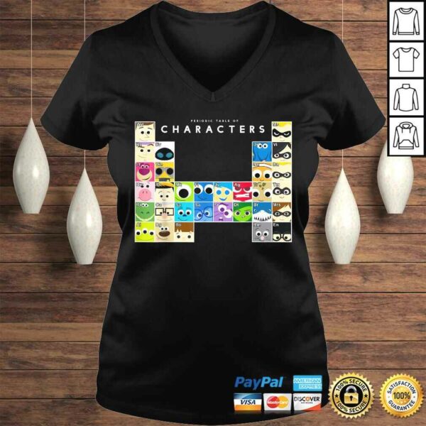 Disney Pixar Movie Characters Periodic Table Graphic Shirt