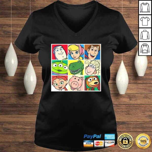 Disney Pixar Toy Story Cast Character Grid V-Neck T-Shirt