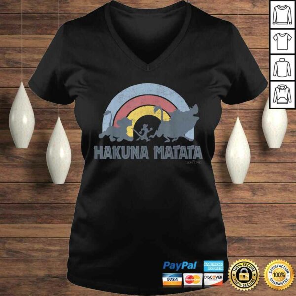 Disney The Lion King Hakuna Matata Distressed Rainbow Logo TShirt Gift