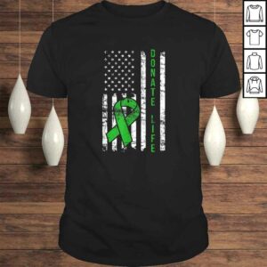 Distressed Donate Life USA Flag Organ Kidney Donor Ribbon Shirt Distressed Donate Life USA Flag Organ Kidney Donor Ribbon Shirt