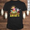 Dora The Explorer Adventure Awaits Dora and Boots PortraiV-Neck T-Shirt