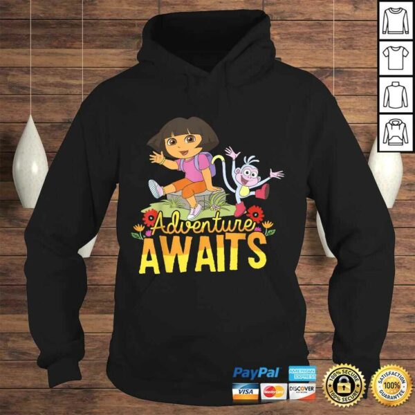 Dora The Explorer Adventure Awaits Dora and Boots PortraiV-Neck T-Shirt