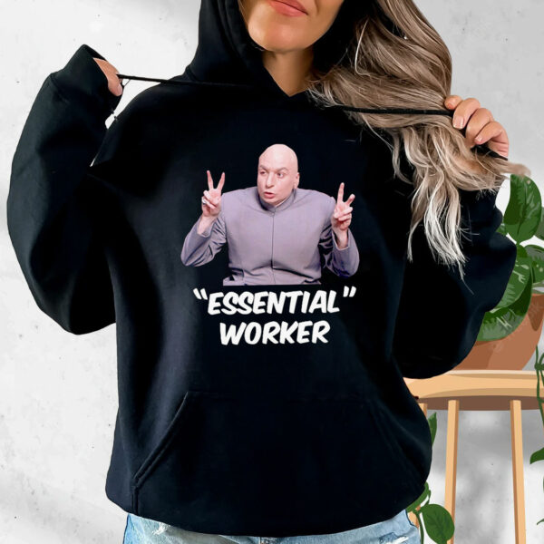 Dr Evil Sarcasm Air Quote Essential Worker Funny Hoodie Streetwear