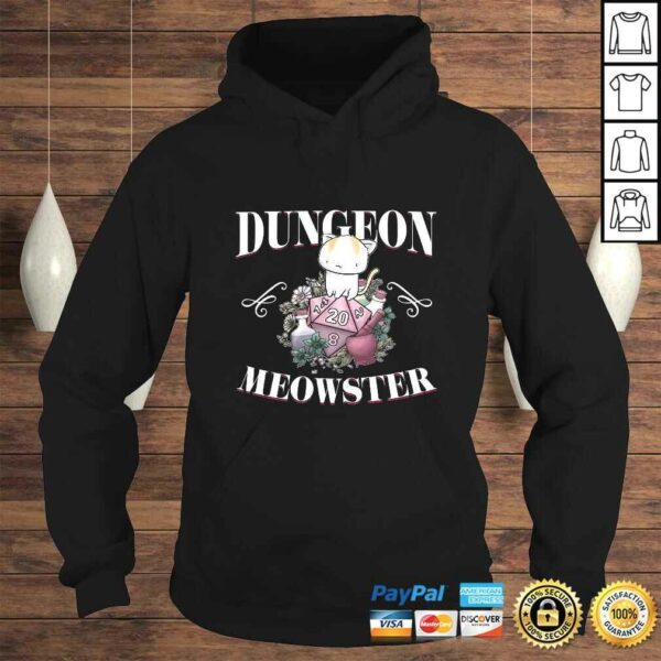 Dungeon Meowster Funny DnD Gamer Cat Lover D20 V-Neck T-Shirt