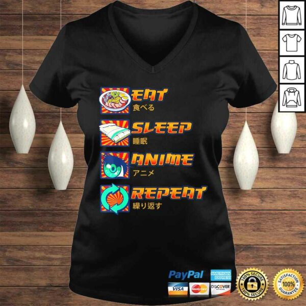 Eat Sleep Anime Repeat Cute Anime Obsessed V-Neck T-Shirt