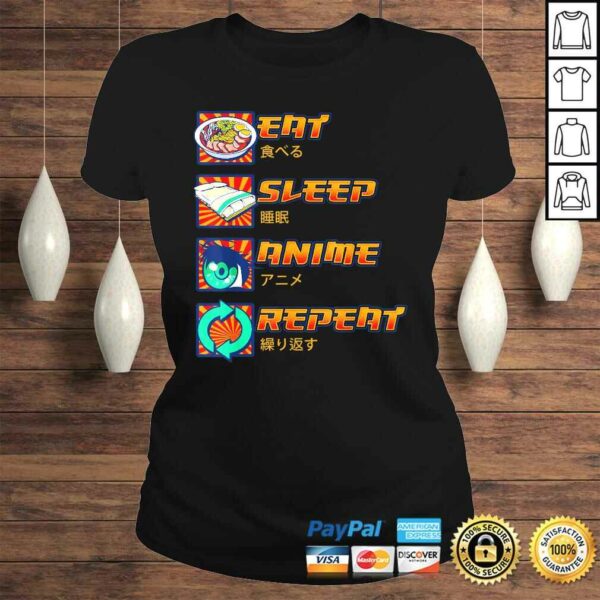 Eat Sleep Anime Repeat Cute Anime Obsessed V-Neck T-Shirt