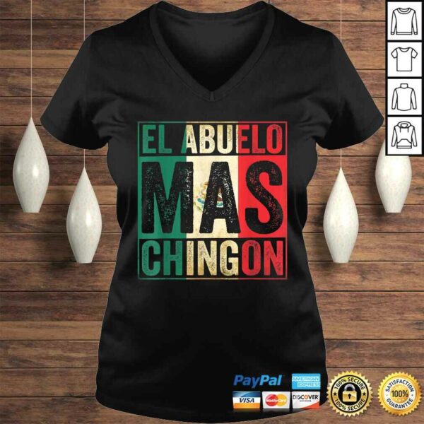 El Abuelo Mas Chingon  Funny Mexican Vintage Grandpa Gift TShirt