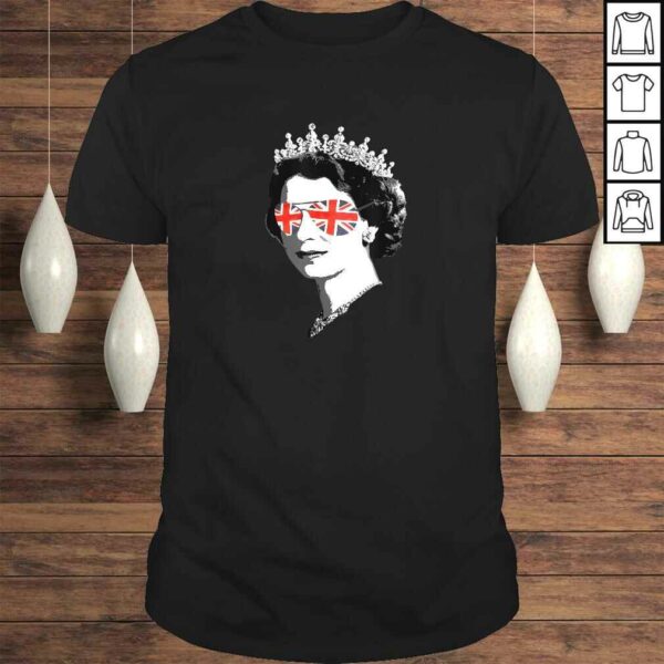 Elizabeth II Sunglasses Shirt British Crown Union Jack Meme