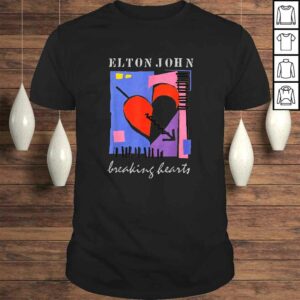 Elton John Official Retro Breaking Hearts T-shirt Elton John Official Retro Breaking Hearts T-shirt