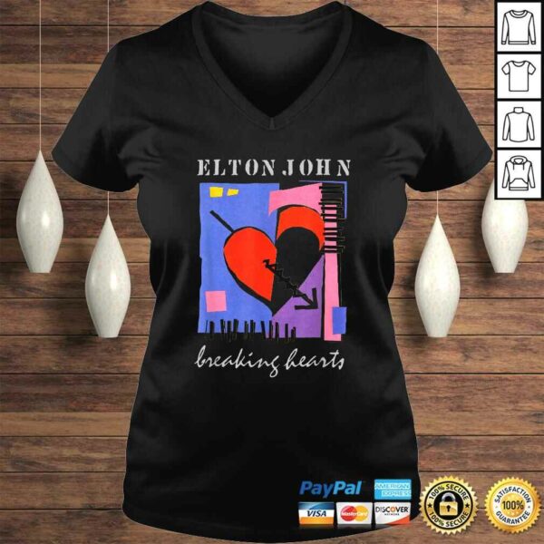 Elton John Official Retro Breaking Hearts T-shirt