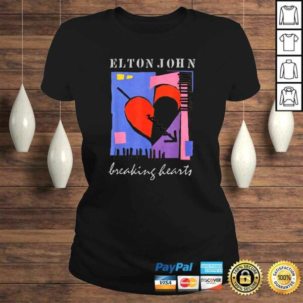 Elton John Official Retro Breaking Hearts T-shirt