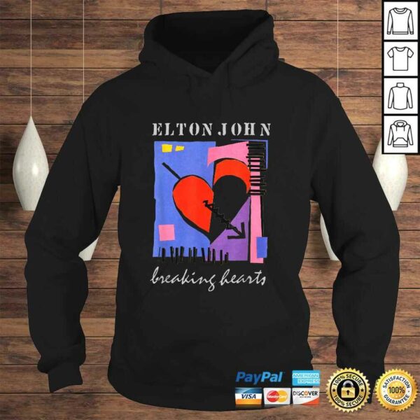 Elton John Official Retro Breaking Hearts T-shirt