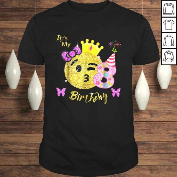 Emoji Birthday Shirt For Girls OMG It’s My 8th Birthday tee