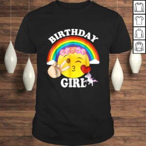 Emoji Birthday Shirt For Girls Unicorn Rainbow Heart Kiss Emoji Birthday Shirt For Girls Unicorn Rainbow Heart Kiss