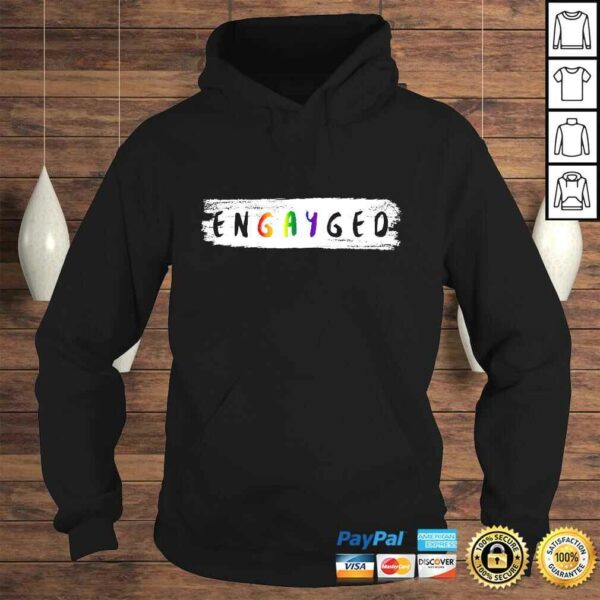 Engayged Lesbian and Gay LGBT Pride EngagemenV-Neck T-Shirt