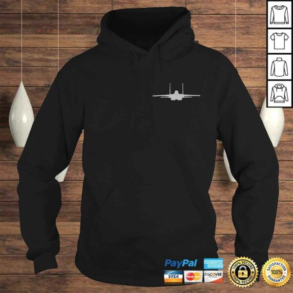 F-15 Eagle Fighter Jet Aircraft Silhouette and Tri-View V-Neck T-Shirt