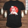 Female Samurai Japanese Warrior Retro Japan Calligraphy ArT-shirt