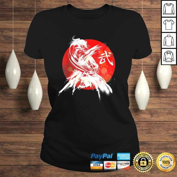 Female Samurai Japanese Warrior Retro Japan Calligraphy ArT-shirt