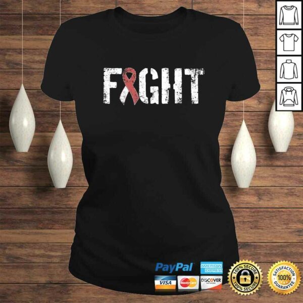 Fight Head Neck Cancer – Military Style Awareness Ribbon Tee Shirt