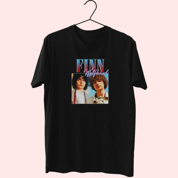 Finn Wolfhard Vintage Black Rapp Essentials T Shirt