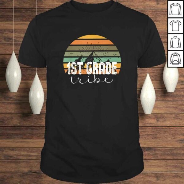 First Grade Tribe Teacher Student Team 1st Grade Retro TShirt