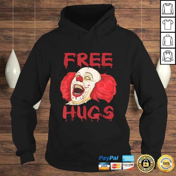 Free Hugs Halloween Evil Killer Scary Clown Horror Shirt