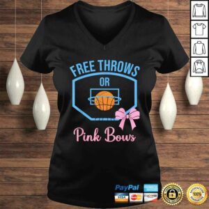 Free throws or Pink Bows gender reveal designs T-shirt