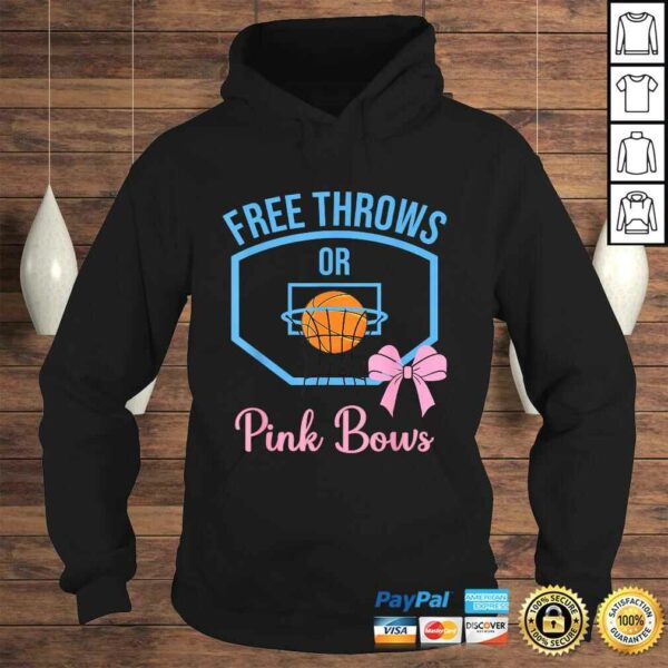 Free throws or Pink Bows gender reveal designs T-shirt