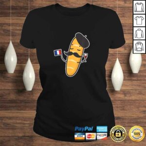 French Baguette Holding A French Flag And Wine Glass Tee Shirt 2 French Baguette Holding A French Flag And Wine Glass Tee Shirt 3