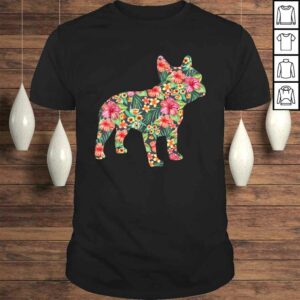 French Bulldog Flower Shirt Floral Frenchie Dog Silhouette French Bulldog Flower Shirt Floral Frenchie Dog Silhouette