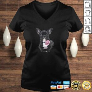 French Bulldog Hoodie for Women Men Frenchie Flower
