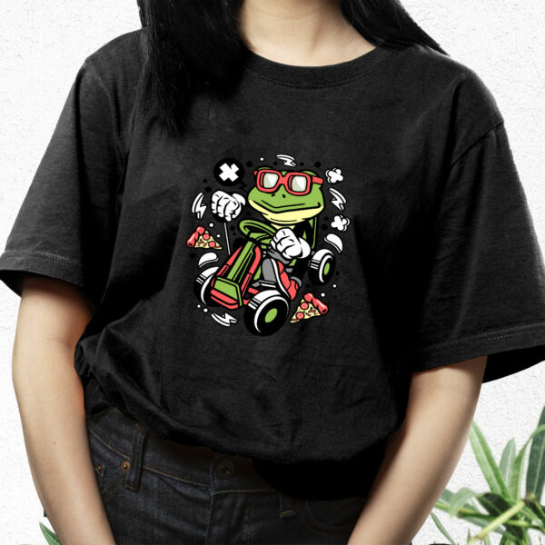 Frog Gokart Racer Funny Graphic T Shirt