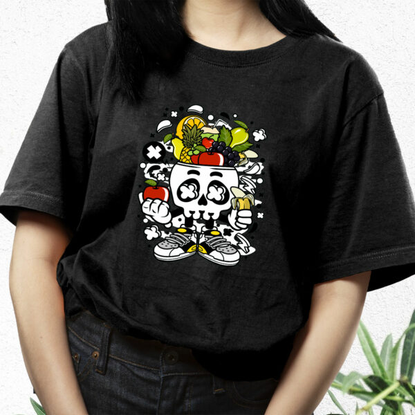 Fruit Skull Head Funny Graphic T Shirt