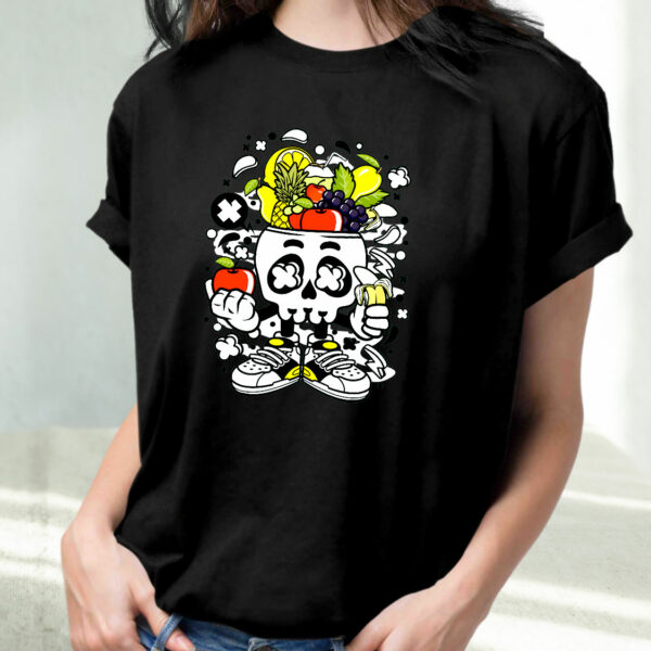 Fruit Skull Head Funny Graphic T Shirt