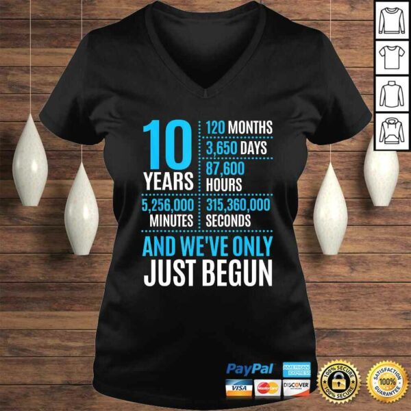 Funny 10 Year Anniversary Shirt Couple Her or Him Wedding T-shirt