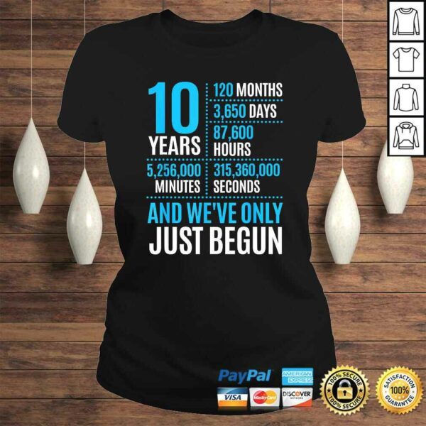 Funny 10 Year Anniversary Shirt Couple Her or Him Wedding T-shirt