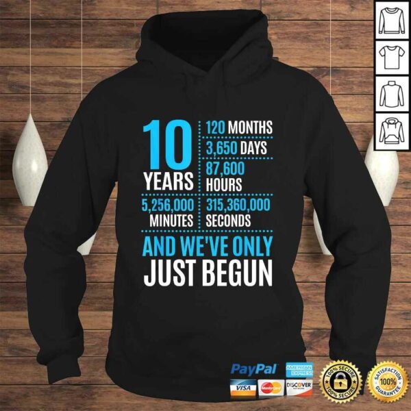 Funny 10 Year Anniversary Shirt Couple Her or Him Wedding T-shirt