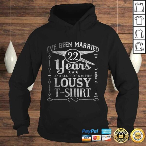 Funny 22nd Year Anniversary Shirt Twenty-second Wedding Married 22 Gift TShirt