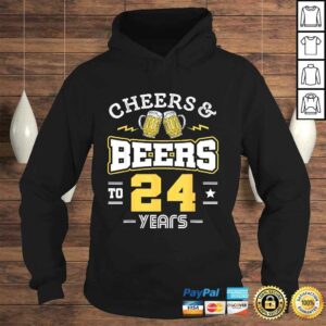 Funny 24th Birthday Cheers And Beers to 24 Years Funny T-shirt 3 Funny 24th Birthday Cheers And Beers to 24 Years Funny T shirt 4