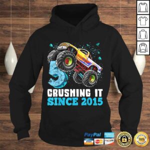 Funny 5 Crushing It Since 2015 Monster Truck 5th Birthday Gift Boy V-Neck T-Shirt 3 Funny 5 Crushing It Since 2015 Monster Truck 5th Birthday Gift Boy V Neck T Shirt 4