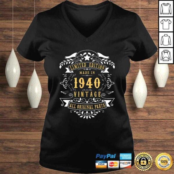 Funny 80 Years Old Made in 1940 Vintage 80th Birthday Gift Idea Tee T-Shirt