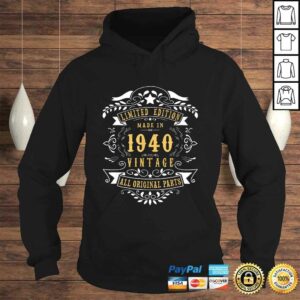 Funny 80 Years Old Made in 1940 Vintage 80th Birthday Gift Idea Tee T Shirt 4